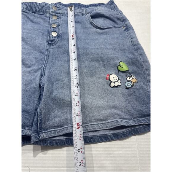 Keroppi By Sanrio Keroppi and Friends Denim Shorts Women's Size 16 - Picture 10 of 14